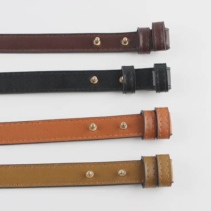 Ceinture fine noire ajustable pour femme avec ceinture et robe