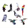 8 Pieces Animal Theme Acrylic Pendant Cute Pigeon Owl Parrot Eagle Hummingbird etc Shape Charm Beads DIY Jewelry Bracelet Necklace Making Kit
