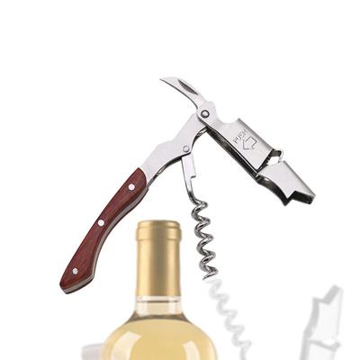 Personalised Corkscrew Engraved Wine Opener with Holster Wood Handle Bottle Opener Friend Fathers Day Birthday Gift Man Present