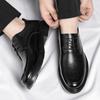 Fashion Plus Size Men's Formal Elevator Shoes Fashion Dress Leather Shoes Italian Style Business Office Wedding Height Increasing Shoes