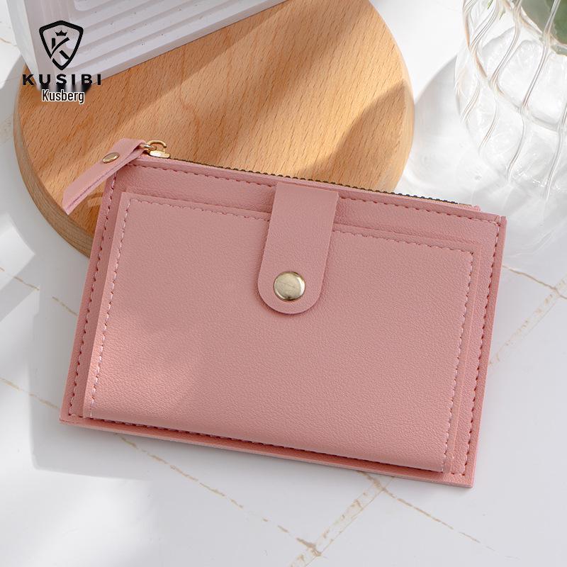 2025 Cute PU Card Holder & Coin Purse - Compact Women's Wallet