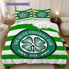 Celtic F.C Pattern Bedding Quilt Set Quilt Cover Pillowcase Home Decoration Birthday Gift (1 * duvet cover + 2 * pillowcase, without core)