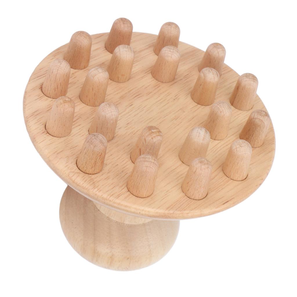 Mushroom Shaped Massager Wooden Muscle Pain Relief Neck Waist Acupoint Therapy Massager for Men
