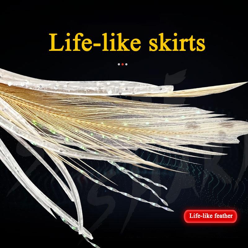 AS Cluster Weichköder Bimoo Leuchtender Aal Sabiki Vorfächer Vorfachhaken Köder Fische Makrele Makrele Stöcker Salzwasserangelgerät