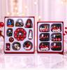 Wooden Christmas Pendant Gift Box with Christmas Gifts Gift Train Hanging Decorations Christmas Tree Decorations