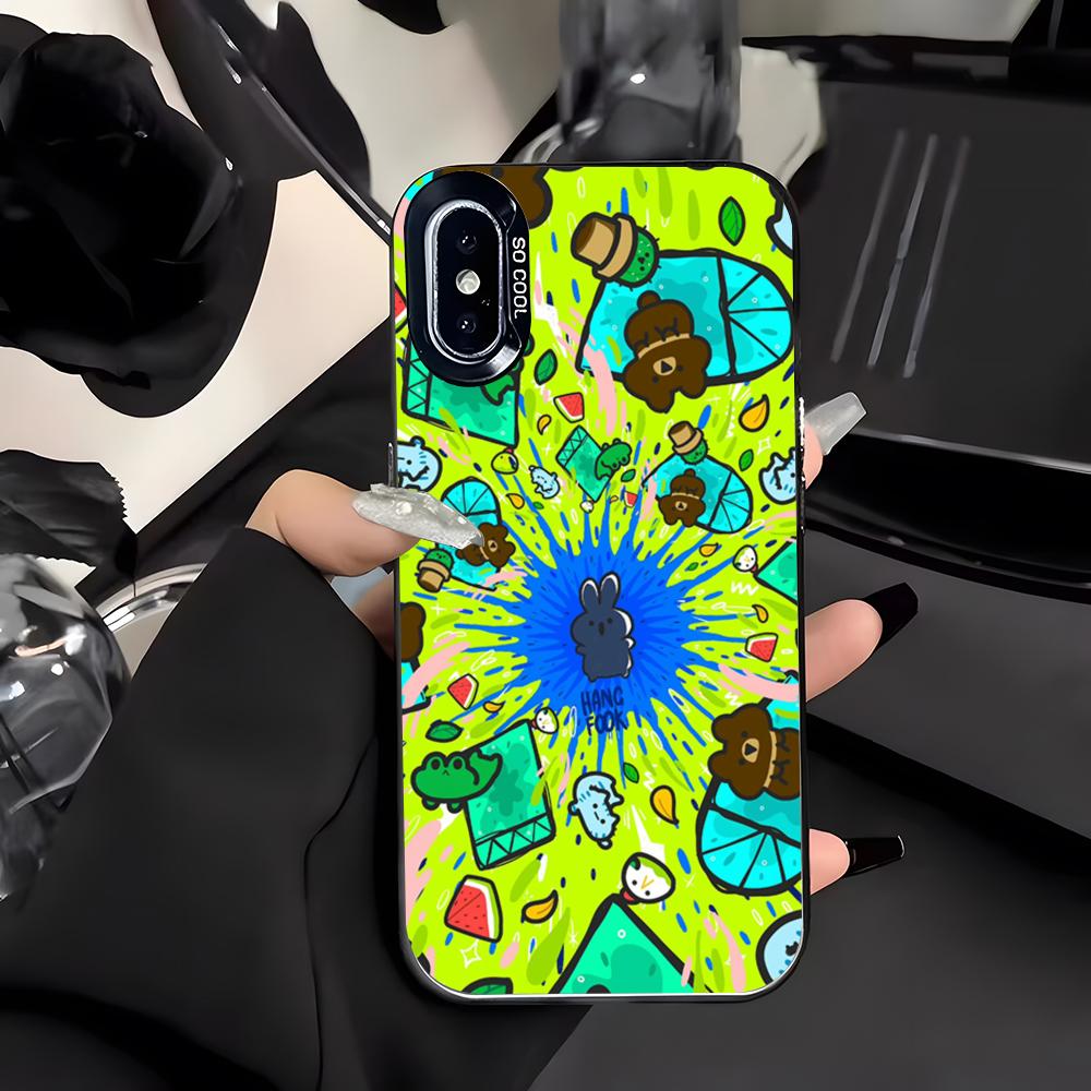 

Hangfook Cute Phone Case For IPhone 17 Air 16 E 15 14 Plus 13 12 11 Pro Max Colored Silver Cover iPhone 16 Pro
