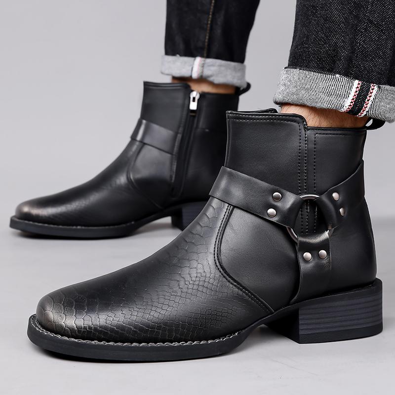 Men`s High Motorcycle Boots Western Boots