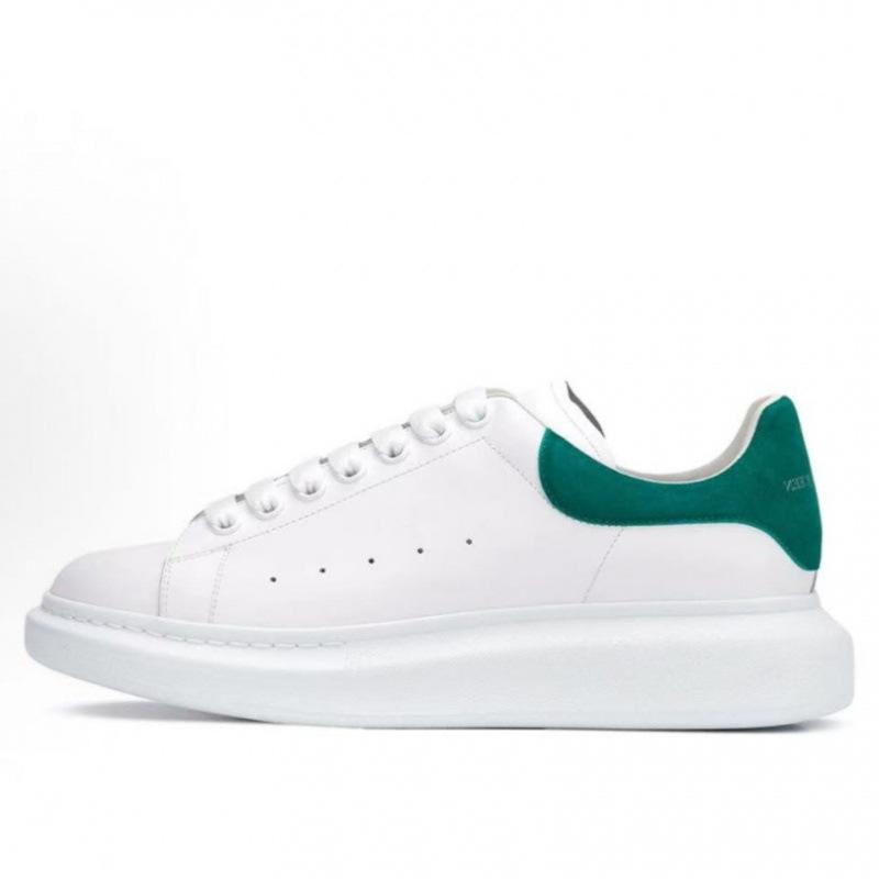 Original Mcqueen White Shoes Cowhide Versatile Board Shoes Men'S And Women'S Platform Muffin Shoes Increased By 5Cm