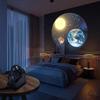 Mini Lámpara Proyector Tierra Luna Luz de Proyección de Estrellas Proyector de Planetas Atmósfera de Fondo Luz Nocturna LED para Decoración de Pared de Dormitorio