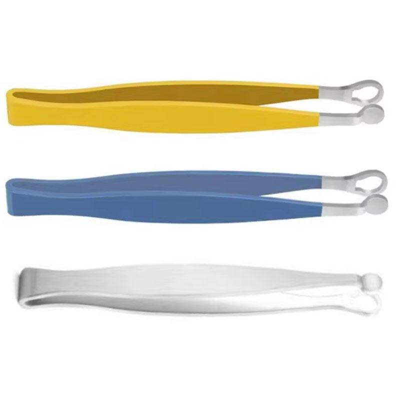 1Pcs Nose Hair Trimming Tweezers Stainless Steel Eyebrow Nose Hair Cut Manicure Facial Trimming Makeup Scissors Trimmer