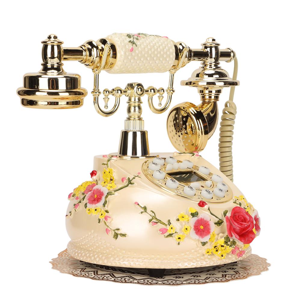 Telefon im europäischen Stil Retro Drahtlos Karte Vintage Festnetz für Wohnzimmer Büro Hotel