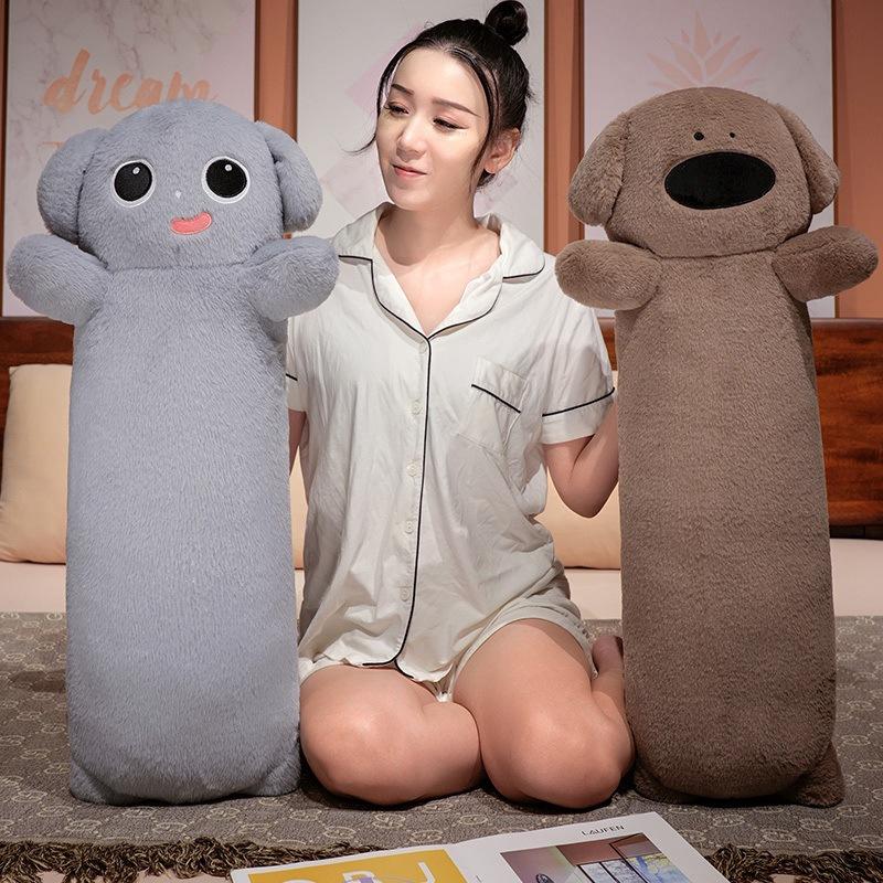 Cute Dog Long Throw Pillow Plush Toy Doll Teddy Dog Doll Girl Company Soothing Doll