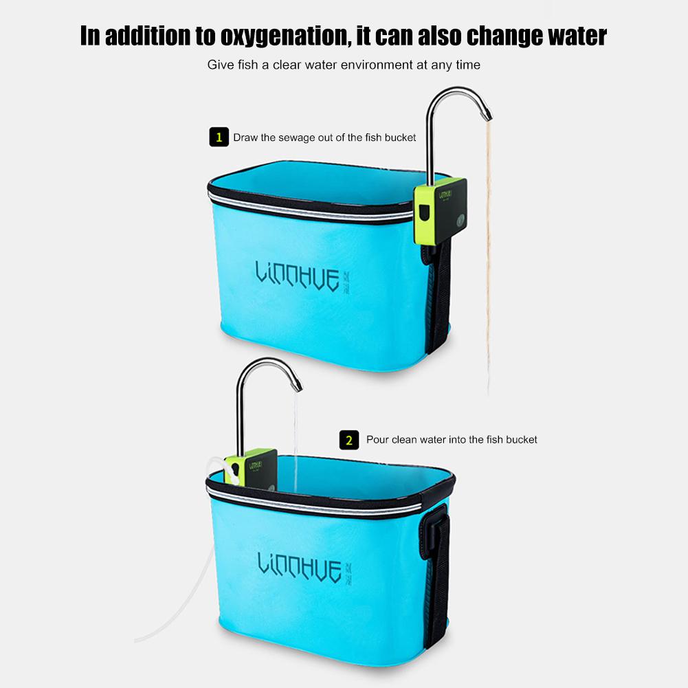 Fish Bucket Oxygen Water Pump Portable Aquarium Tank Oxygen Water Pump Fishing Oxygenation Air Pump Gifts for Fishing Lovers