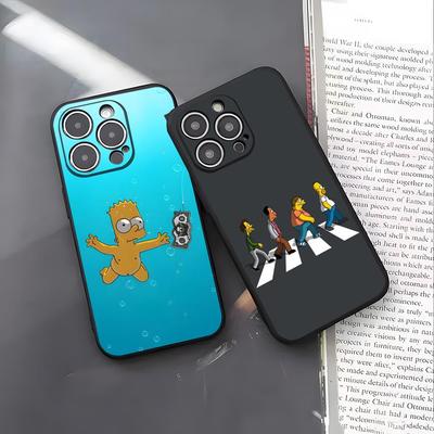 Funda de Teléfono de Los Simpsons Para 16 Pro Max Iphone 15 14 Pro Max 13pro 11 X Xs Xr 8 7Plus Funda de Silicona