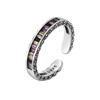 Heavy Industry Rainbow Zircon Ring For Women Niche Advanced Cold Fashion Jewelry