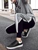 Men's Autumn Casual White Sneakers - British Style Soft Sole, Large Size Trendy Sports Board Shoes.