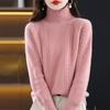 Dámský kašmírový svetr Qinghe kašmír 30% kašmír 70% vlna podzimní a zimní kašmírový hustý svetr měkký a teplý