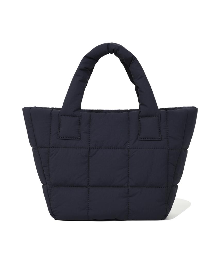 Covernat Woman Clover Heart Quilted Mini Tote Bag Navy