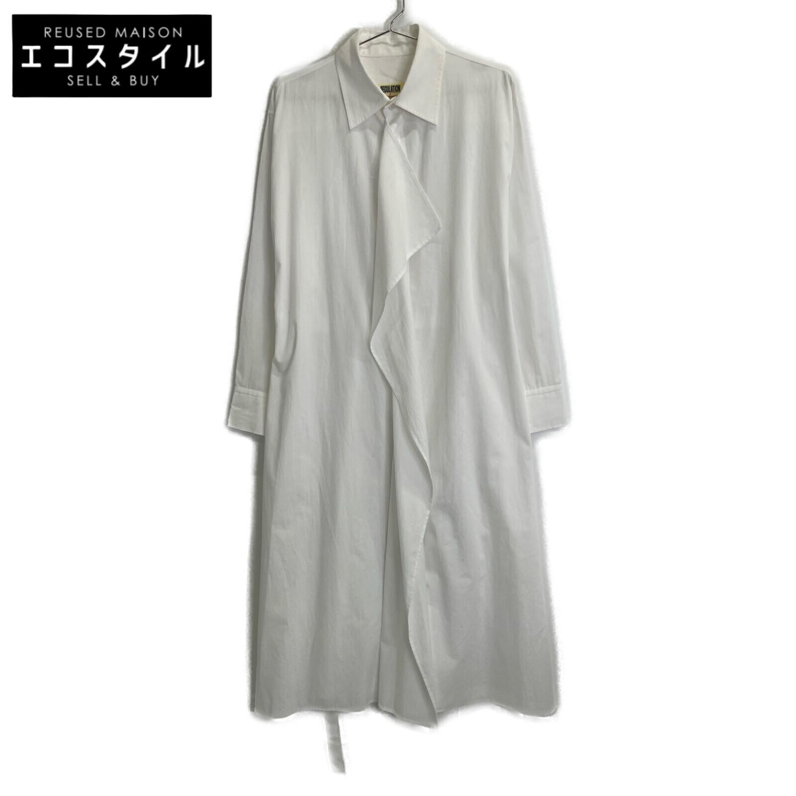 

REGULATION Yohji Yamamoto FB-D52-005 COTTON BROAD R-DRAPED SHIRT DRESS dress 2 whiteUsed