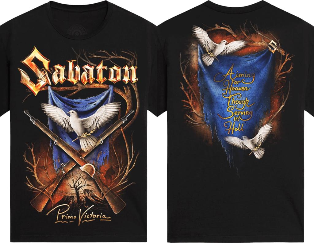 Y2k Streetwear Harajuku Lässige Baumwollkleidung Heavy Metal Band T-Shirt Soldier of Heaven Bedruckte T-Shirts Übergroß Unisex