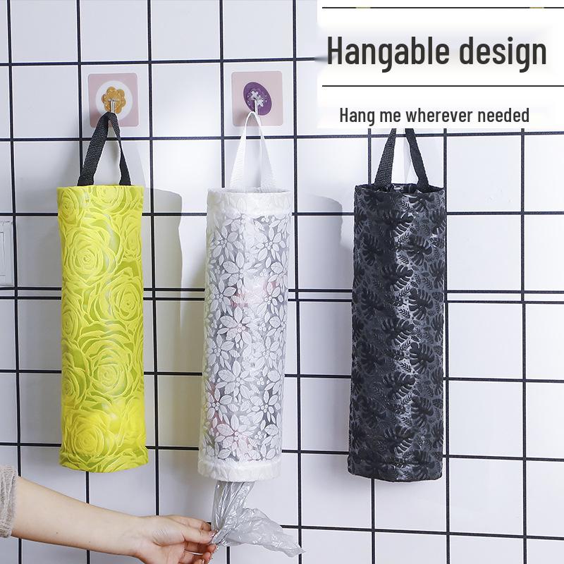

Wall-Mounted Kitchen Plastic Bag Organizer белый