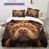 Pitbull Pattern Bedding Home Decoration Birthday Gift (1 * duvet cover + 2 * pillowcase, without core)