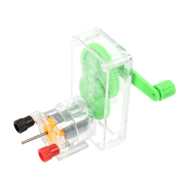 Mini School DIY Dynamo Motor Electric Generator Assembled Hand-cranked Generator 1