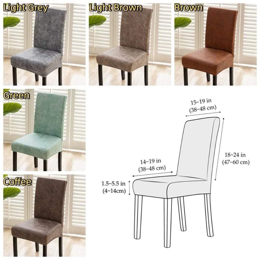 Dust-proof Waterproof Chair Cover Removable Chair Slipcovers Retro Dining Chair Cover Living Room