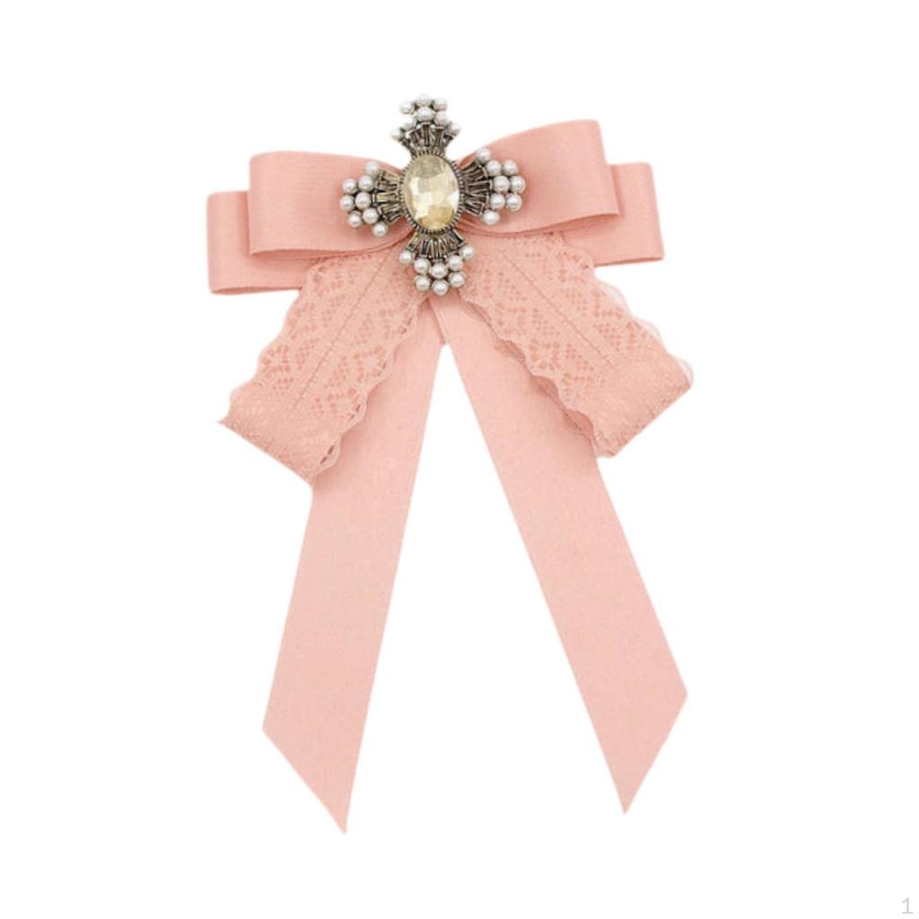 Bow Tie Ribbon Brooch Bowknot Shirt Pre Tied Fashion Decorative Necktie Pin