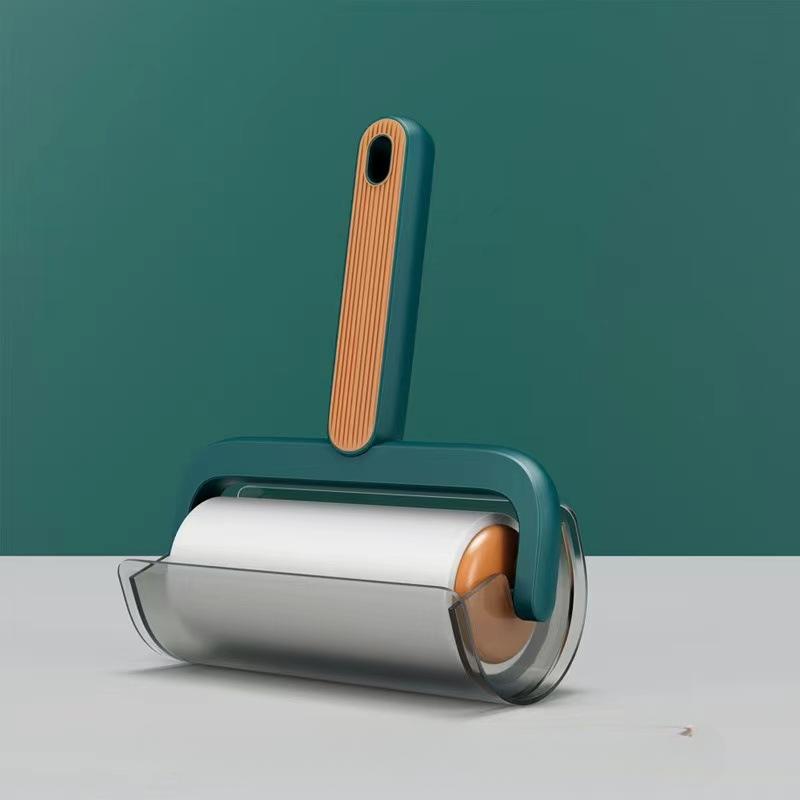 

Многоразовый очиститель шерсти домашних животных, ворса, ковров, пылесос для чистки диванов и ковров, роликовая щетка для уборки пыли зелёный