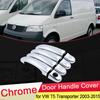 For Volkswagen VW T5 Transporter 2003~2015 Chrome Door Handle Cover Exterior Trim ABS Set Car Stickers Cap Accessories 2004