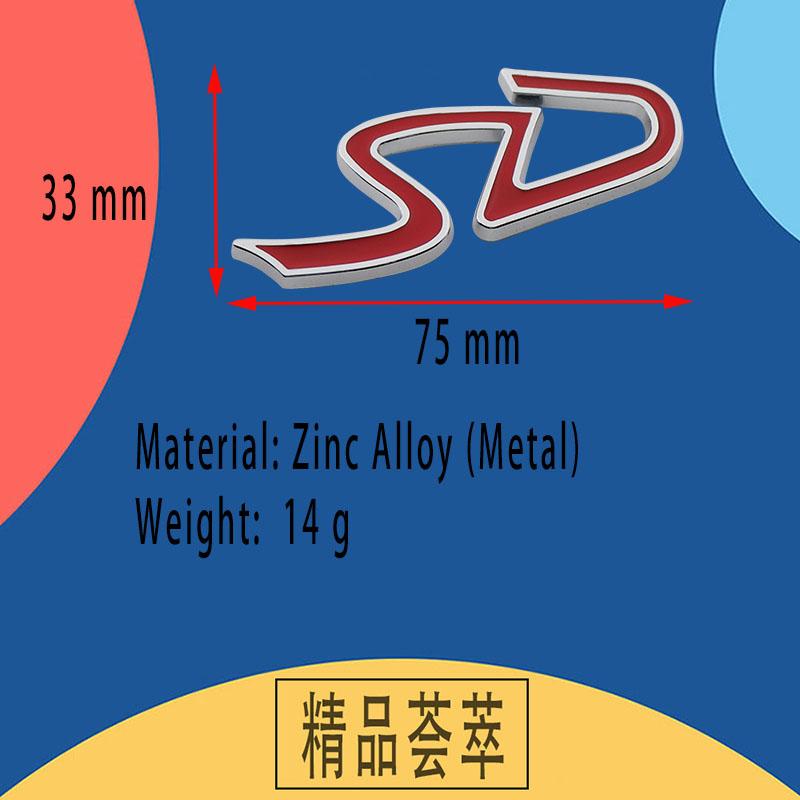 3D Premium SD D for Copper R55 R56 R60 R61 Clubman F55 F56 F60 Countryman Car Hood Fender Trunk Rear Bonnet Nameplate Decal Emblem Badge Sticker