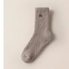 Bowknot Floor Socks Fleece Thickened Carpet Home Socks Autumn Winter Furry Plush Socks  Women