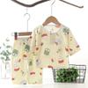 Summer Cotton Pajama Set Thin Air Conditioning Wear for Kids Baby Home Loungewear