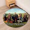 Custom Name All Creatures Great and Small Printed Round Rug Carpet Chair Rug Area Rug Entryway Doormats,for Office Chair Living Room Bedroom Kitchen R