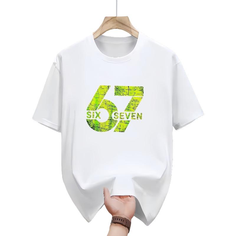 Mens Roundneck Tshirt 67 Size Retro Digital Pattern Design for Casual and Fashionable Outdoor Wear Tshirt