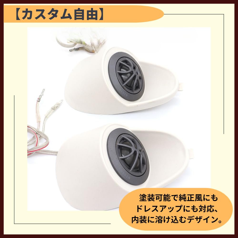 Ideamall Speaker Bracket for Car Tweeter Rear Speaker Left and Right Set Mount, White,
