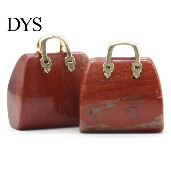 Ornamental Handbag Statue Hand Carved Fine Texture Anti-fade Not Easy to Break Home Decor Wide Application Exquisite Faux Crystal Model Desktop
