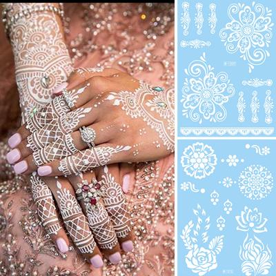 White Lace Tattoo Sticker Waterproof Temporary Tattoo Set Bridal Wedding