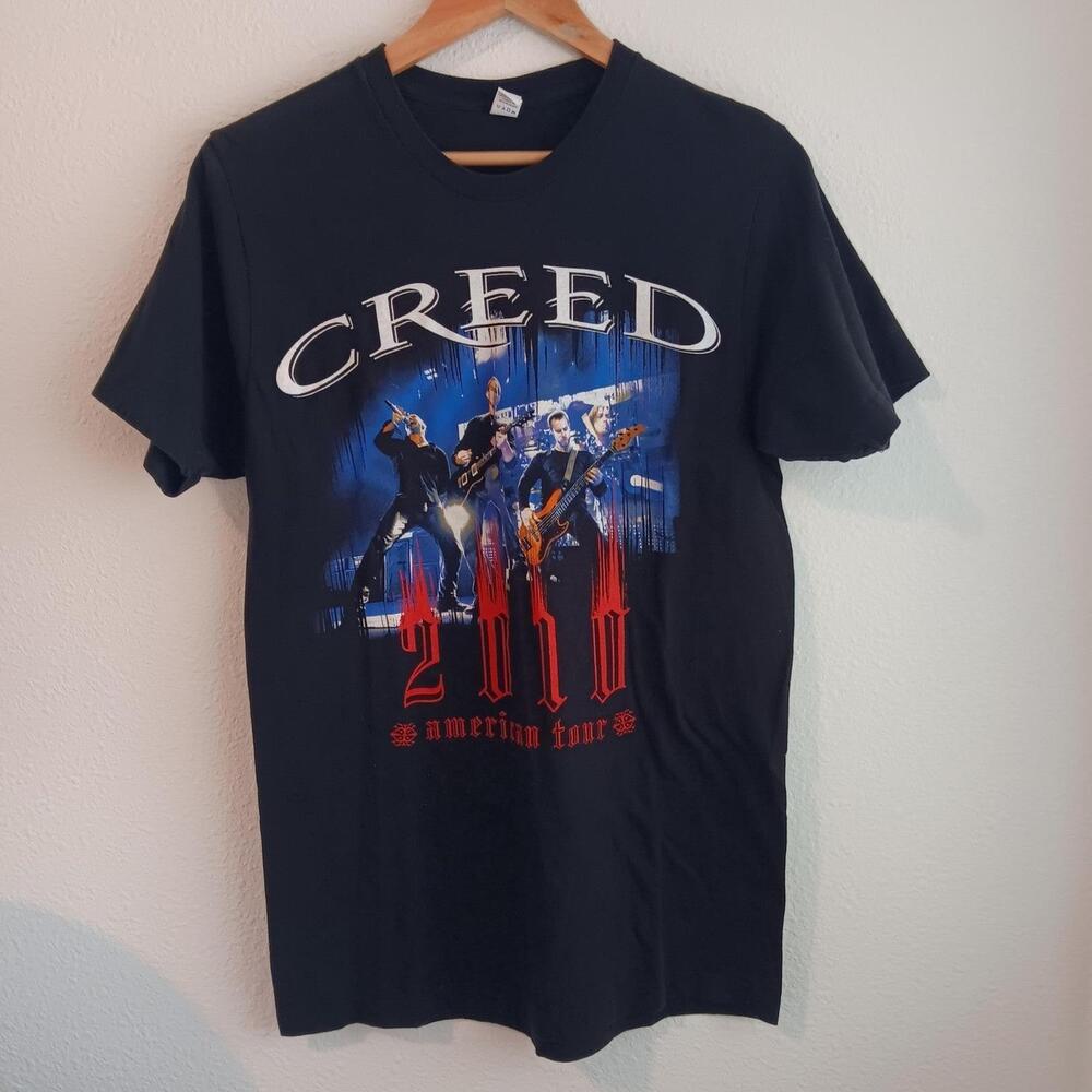 Группа Creed Американский тур 90-х черная футболка Мужская Женская Репринт Унисекс Футболка S