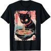 Anime Manga Kawaii Otaku Style Urban Streetwear Ramen Cat T-Shirt