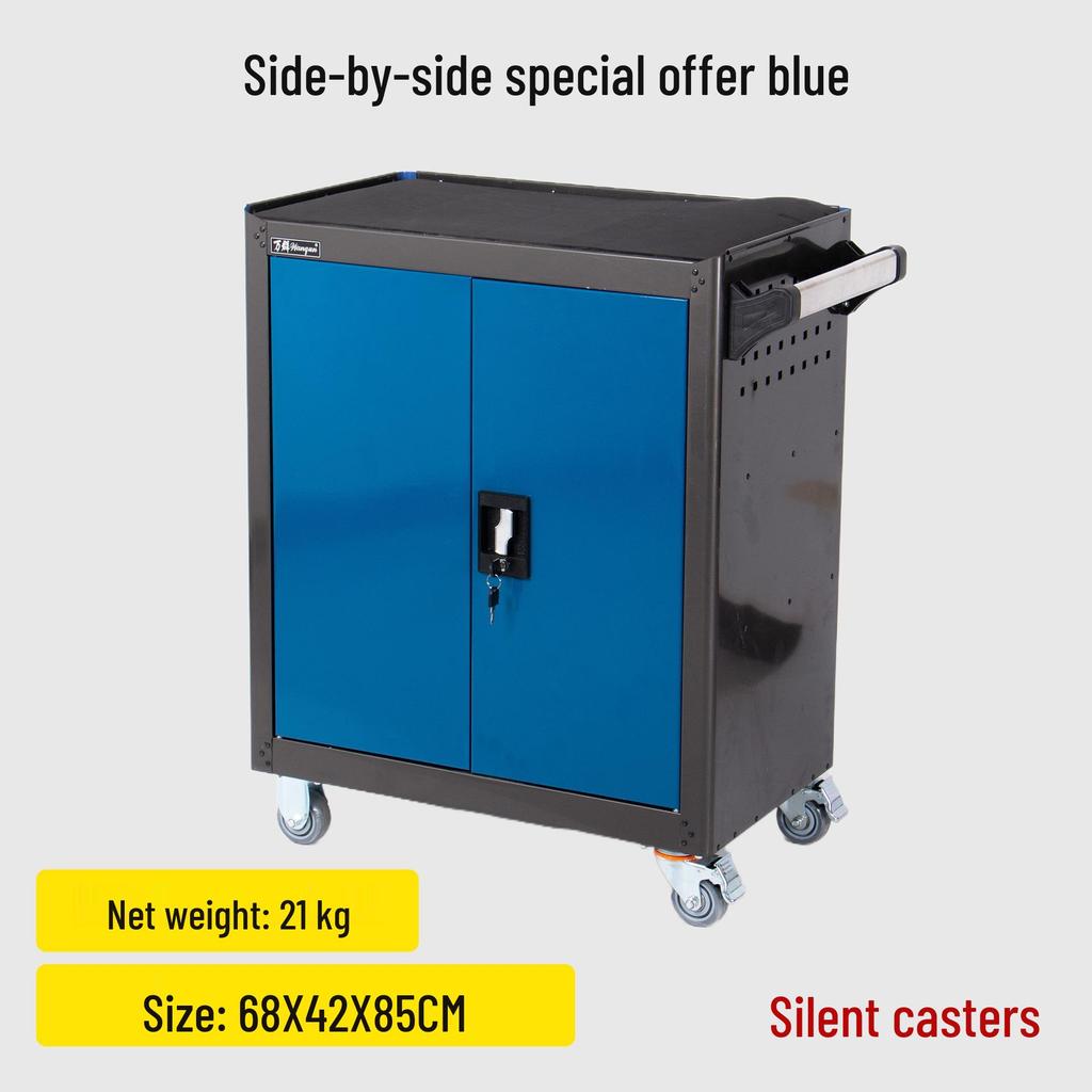 Multi-Layer Thickened Tool Cabinet with Casters for Auto Repair