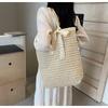 Seaside Beach Bag Women's Spring New Fashionable Large-capacity Shoulder Bucket Bag Casual Woven Bag