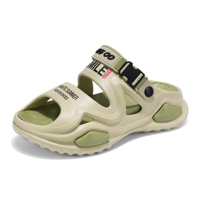 Thick-soled heightening slippers, non-slip one-word drag for summer wear, beach sports driving, dual-purpose beach sandals