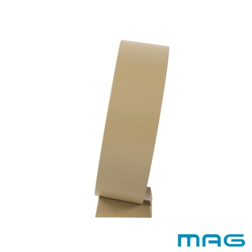 MAG (Mag) Small Wall Clock, Wall Clock, Table Clock, or Table Clock, Stand Included, Analog, Cute, Stylish, Woody, Wood Grain Finish, Quiet, Continuou