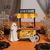 Decoración de Fiesta de Temporada Figura de Fantasma de Resina de Halloween, Estatua de Carro Espeluznante para Adornos Decoración de Hogar y Jardín, Centro de Mesa Decoración Festiva