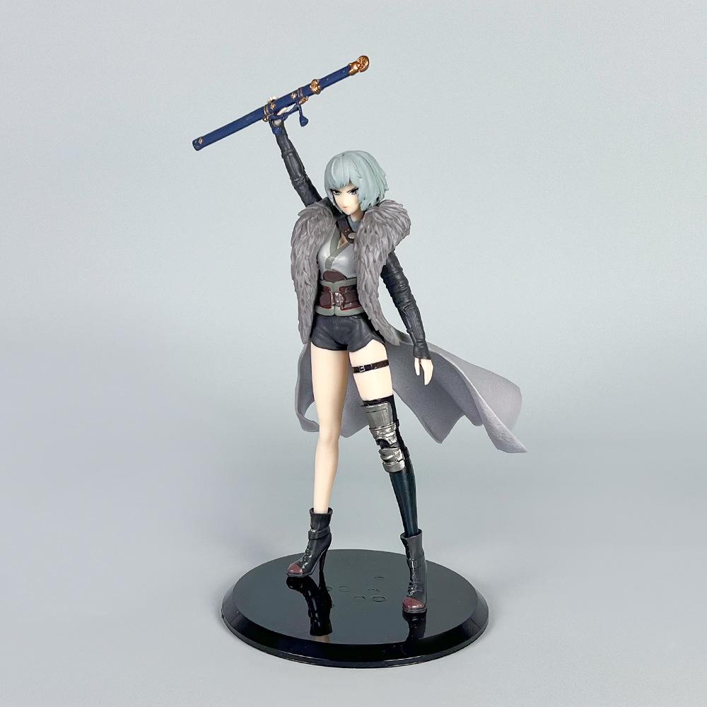 BANDAI 12CM Anime Game Ling Cage Bai Yuekui DXF Figure Standing Model Toys and Doll Aciton Figure PVC Collect