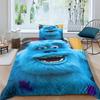 Monsters Inc Sullivan 3D Printed Bedding Set With Pillowcase,Duvet Cover With Zipper Closure,Soft Microfiber Quilt Cover Single