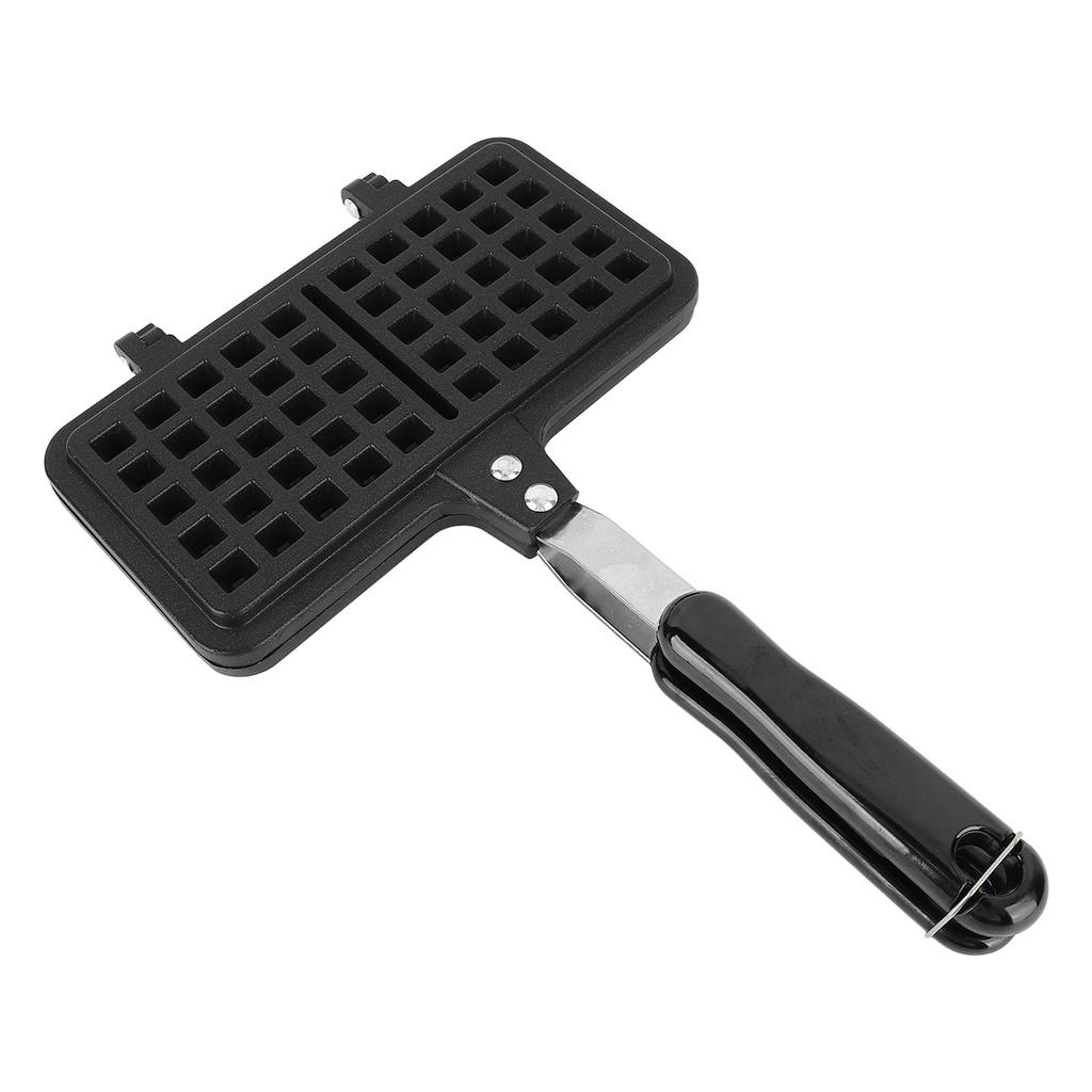 Stovetop Waffle Maker Pan Anti Stick Aluminum Even Heating Double Waffle Baking Pan for Breakfast