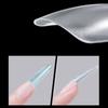 Clear Nail Extensions for Women Professional Long Transparent Acrylic Tips with Measuring Scale Full Cover False Nail